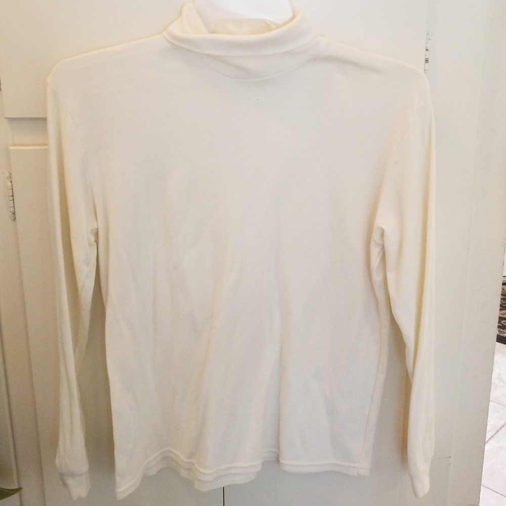 Winter white classic turtleneck.